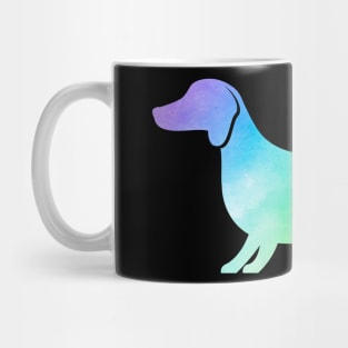 Dachshund Dog Colorful watercolor Silhouette Mug